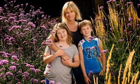 Henny Beaumont with her daughter Beth, who has Down’s syndrome, and her son Karl. Photograph: Linda Nylind